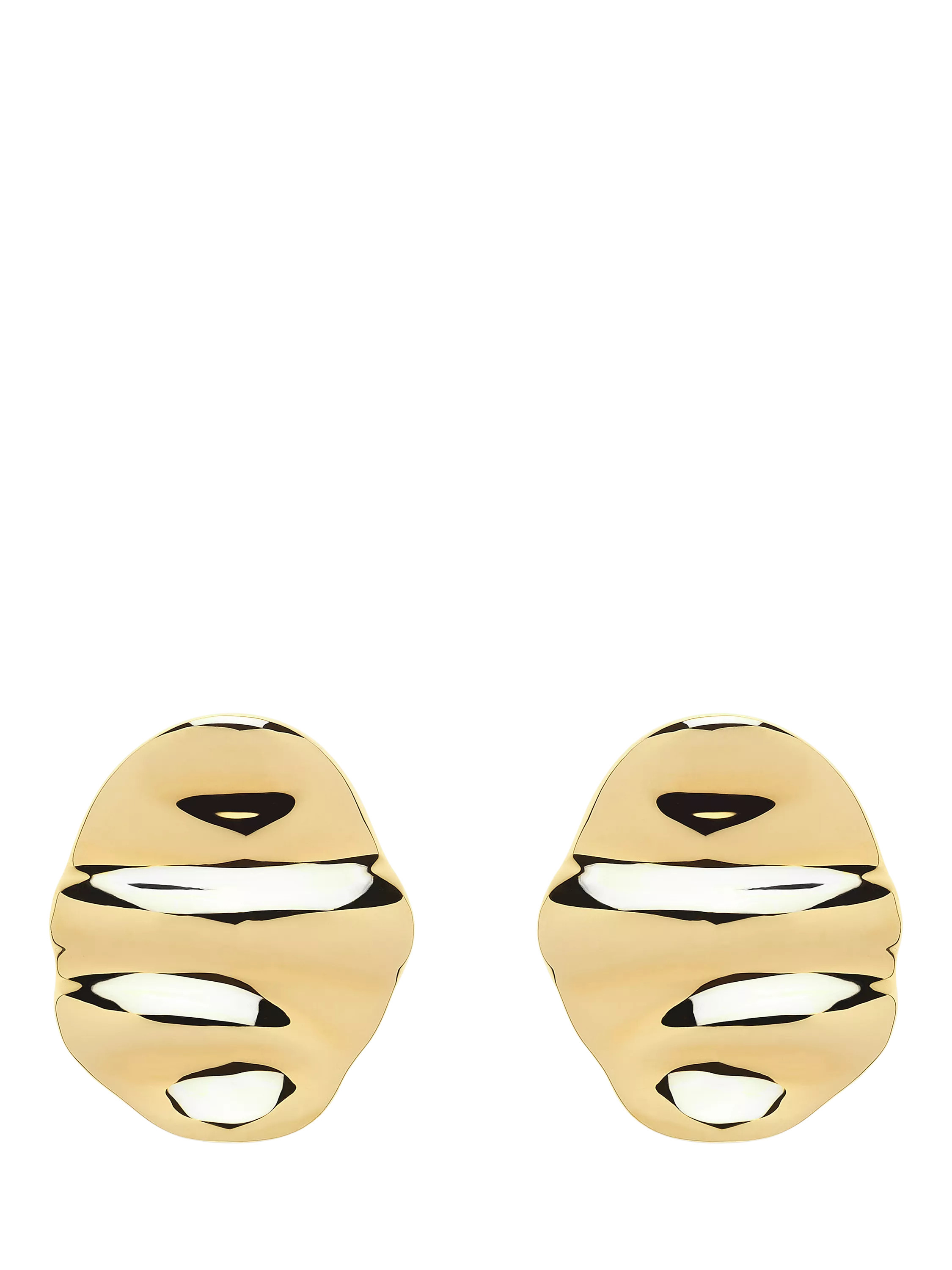 Emma Holland Ripple Clip Earrings, Gold | John Lewis (UK)