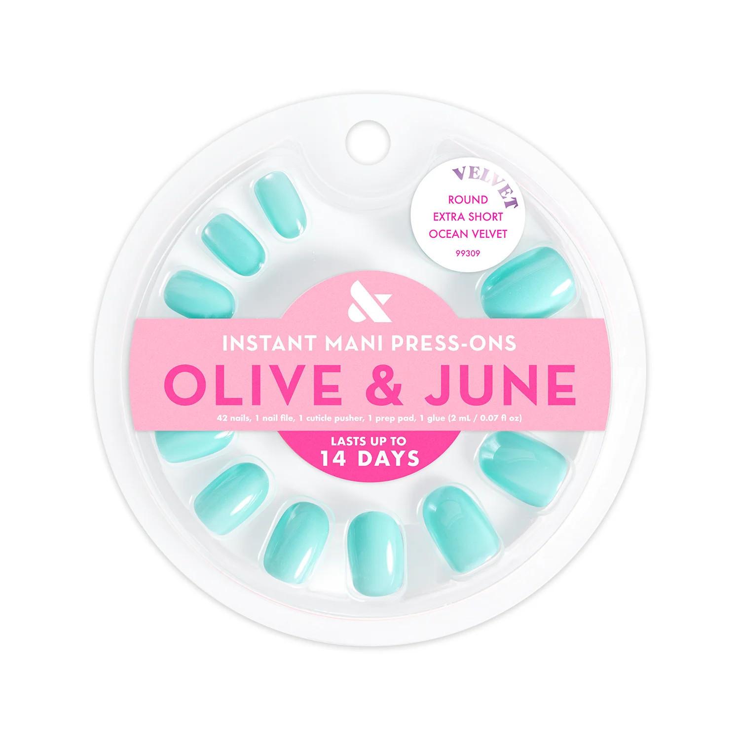 Ocean Velvet - Press On | Extra Short | Round | Olive & June