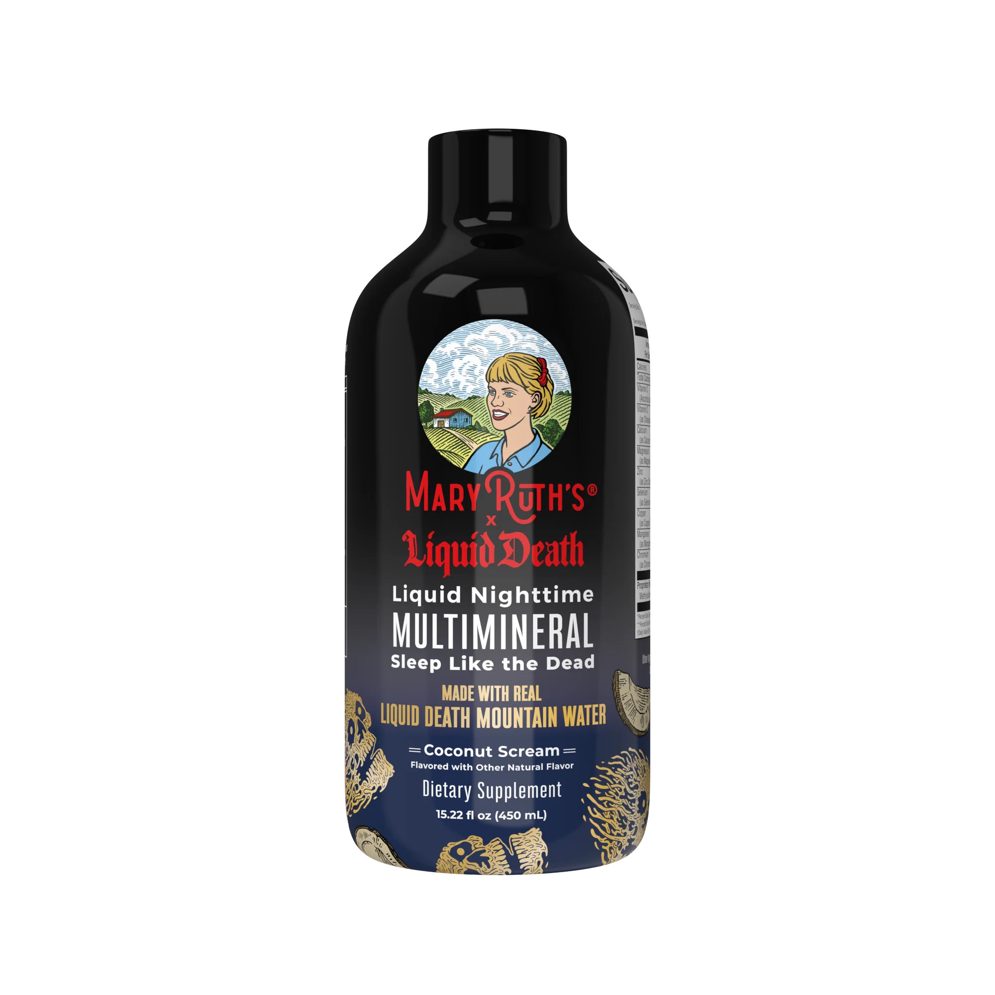 MaryRuth's x Liquid Death Liquid Nighttime Multimineral, Coconut Scream Flavor, Sugar-Free, 15.22... | Walmart (US)