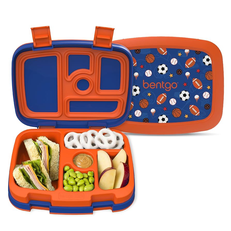 Bentgo Kids Prints Leak-Proof, 5-Compartment Bento-Style Kids Lunch Box - Ideal Portion Sizes for... | Amazon (US)
