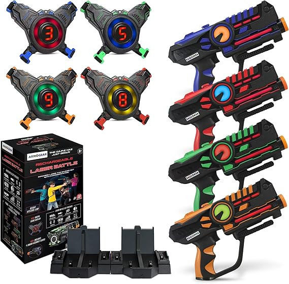 ArmoGear Laser Tag Guns with Vests Set of 4 - Adult Laser Tag Guns, Multiplayer Lazer Tags Set fo... | Amazon (US)