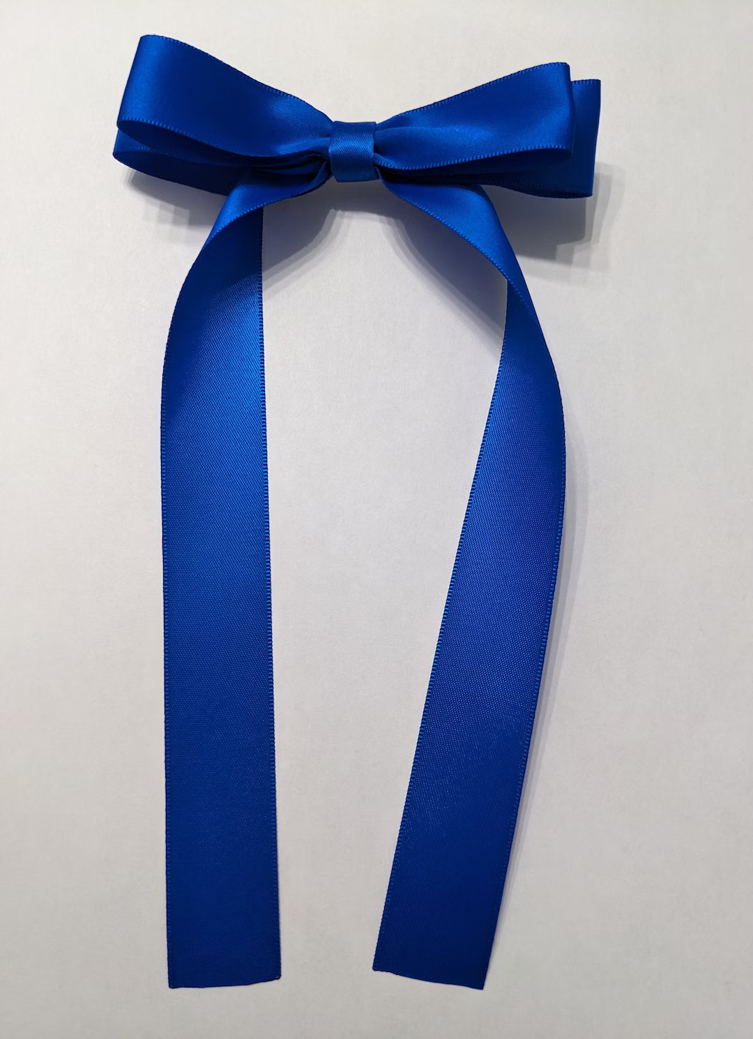 Royal Blue Long Satin Hair Bow - Etsy | Etsy (US)