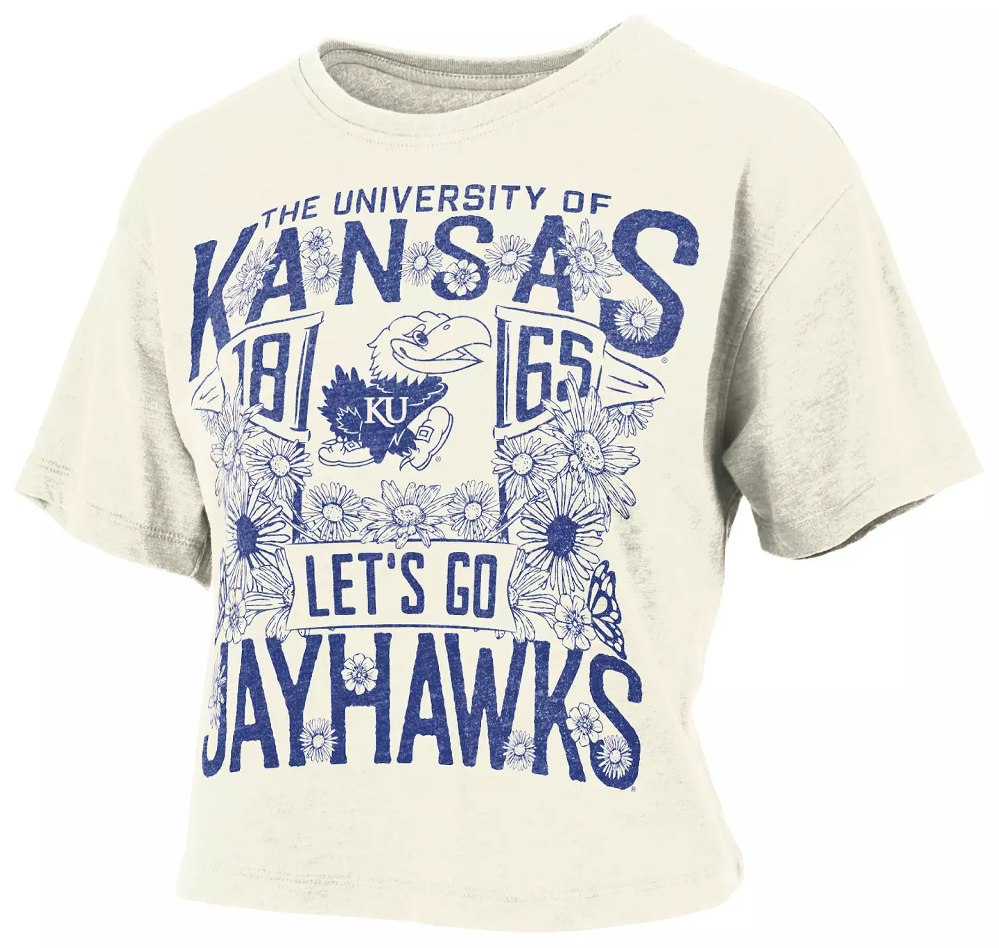 Pressbox Women's Kansas Jayhawks Ivory Jasmine T-Shirt | DICK'S Sporting Goods