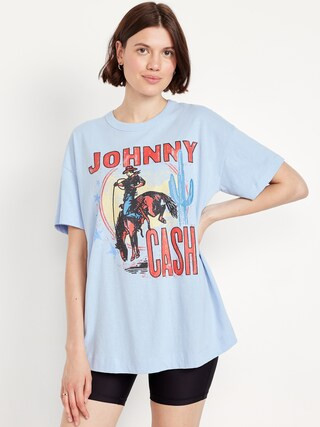Johnny Cash™ Oversized Tunic T-Shirt | Old Navy (US)