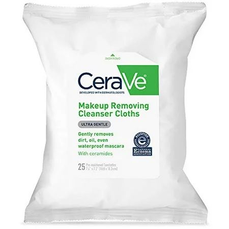 CeraVe Makeup Cleanser Makeup Remove Dirt Oil & Waterproof & Face Fragrance Free | 25 Count | Walmart (US)