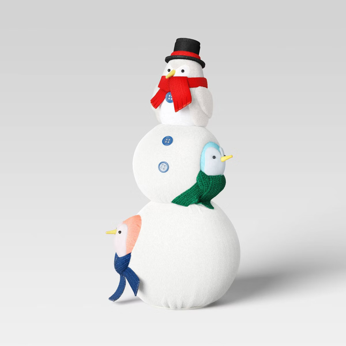 8.25" Featherly Friends Fabric Bird Snowman Christmas Figurine - Wondershop™ White | Target