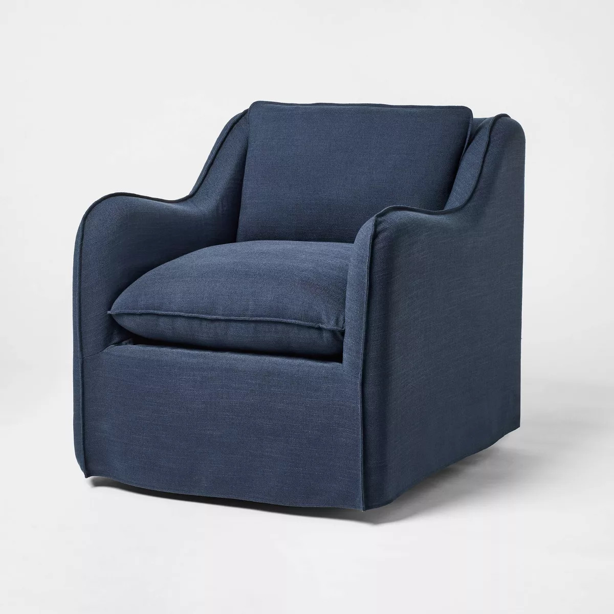 Slipcover style upholstered swivel accent chair Blue - Threshold™ designed with Studio McGee | Target