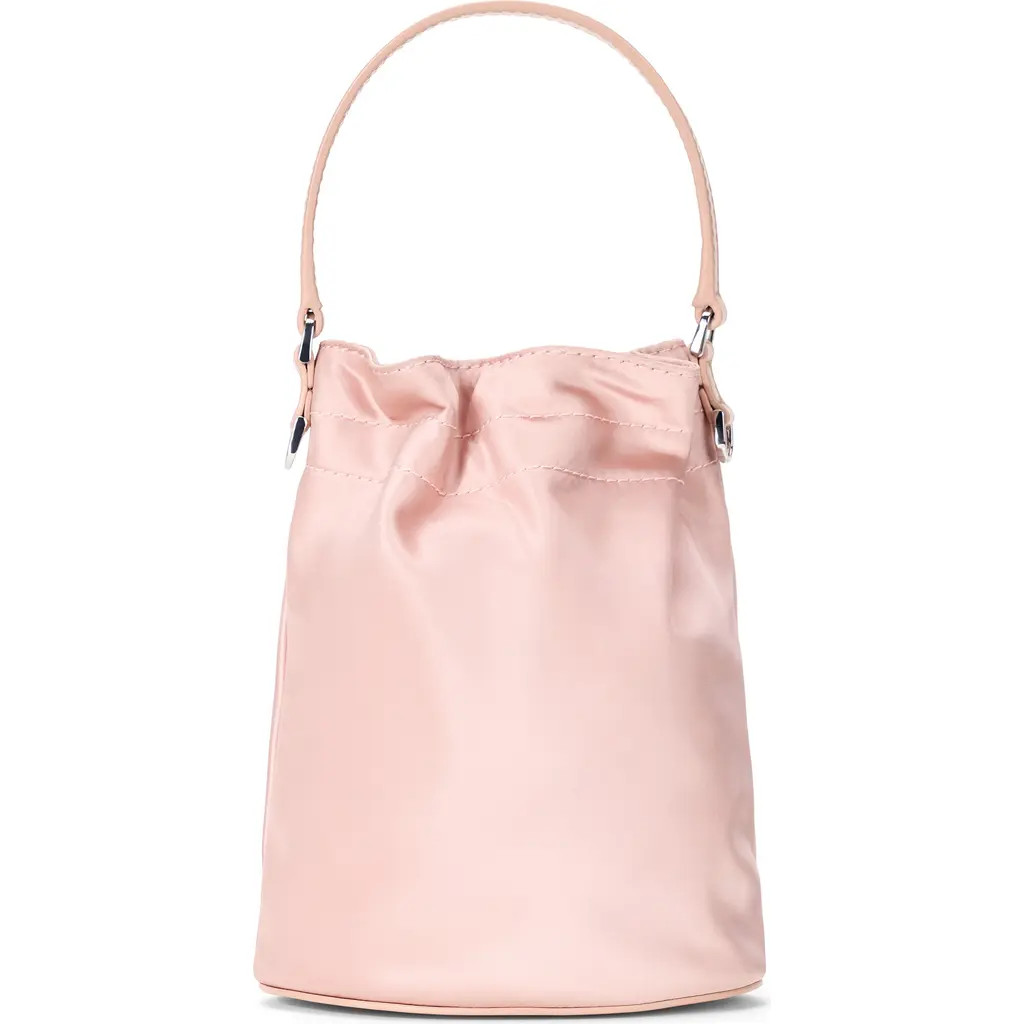 STAUD Lila Satin Mini Bucket Bag in Blush at Nordstrom | Nordstrom