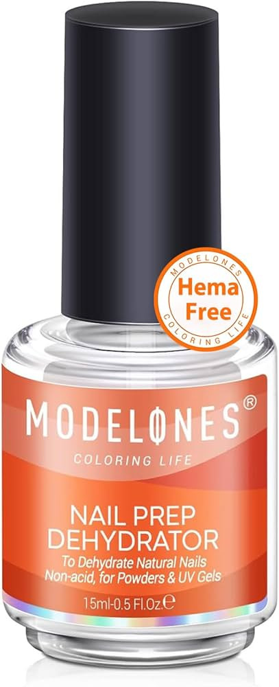 modelones Nail Dehydrator, 15 ml Acid Free Nail Prep Dehydrator for Acrylic Nails and Gel Nail Po... | Amazon (US)