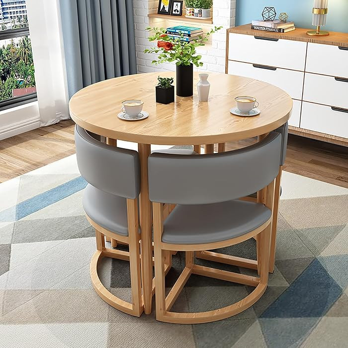 Round Table Small Simple Style Desk And Chair Set Meeting Room Dining Table Set 80cm Office Recep... | Amazon (US)