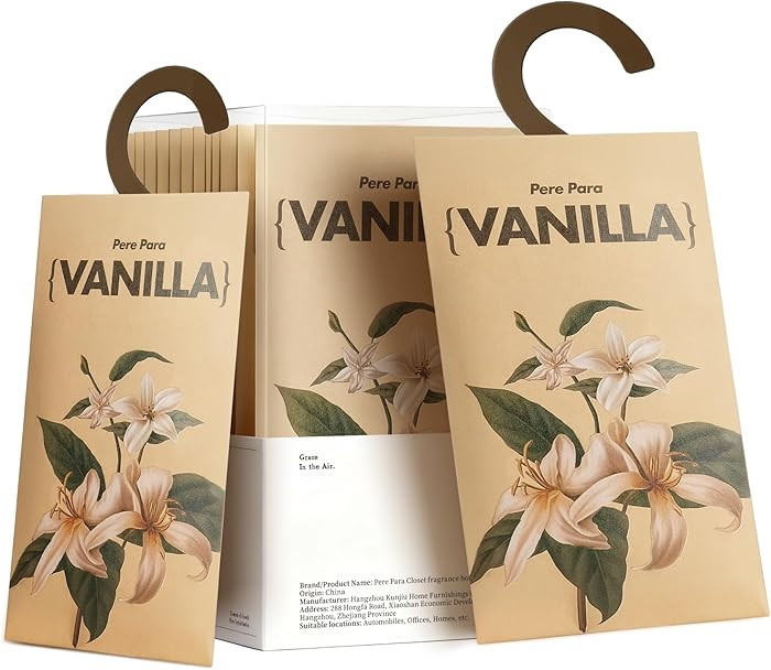 12 Packs Vanilla Potpourri Scented Sachets for Drawers and Closets，【Deodorizer for Stagnant A... | Amazon (US)
