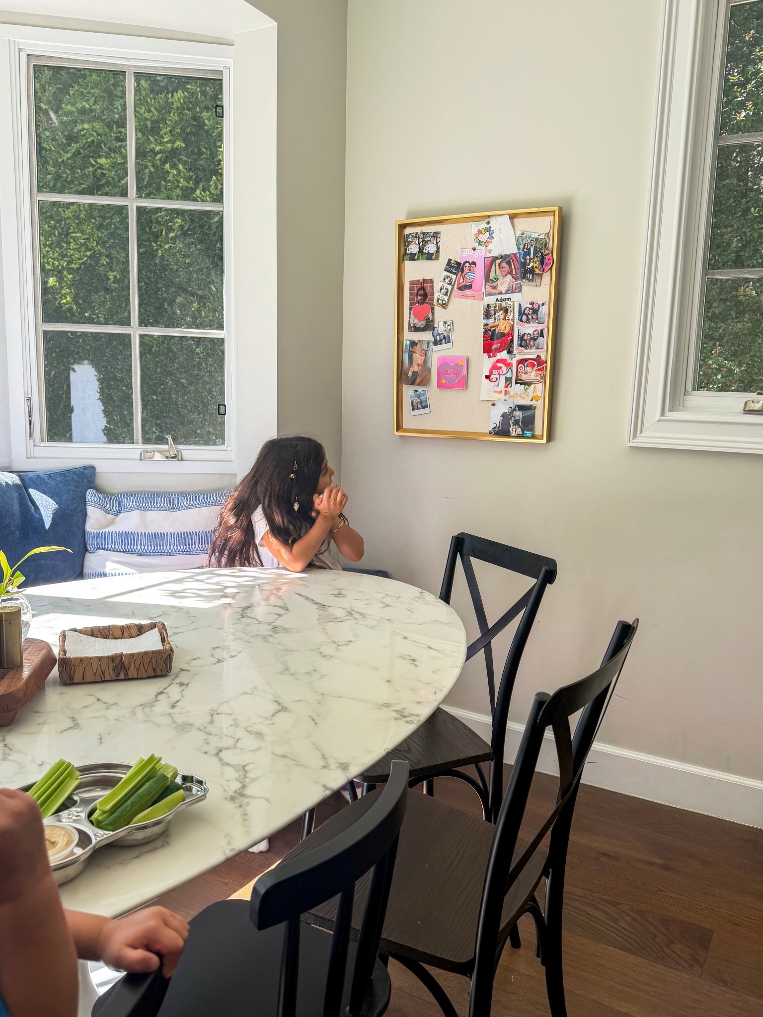 It’s time to ditch the busy fridge and get one of these cute frames for your kitchen or even a spot that’s not too central in your home for all those cute school art, random photos and cards we get. I swap these by season and keep it updated, it’s also a conversation starter in our breakfast table.  

#LTKdayinmylife #LTKKids #LTKmomlife