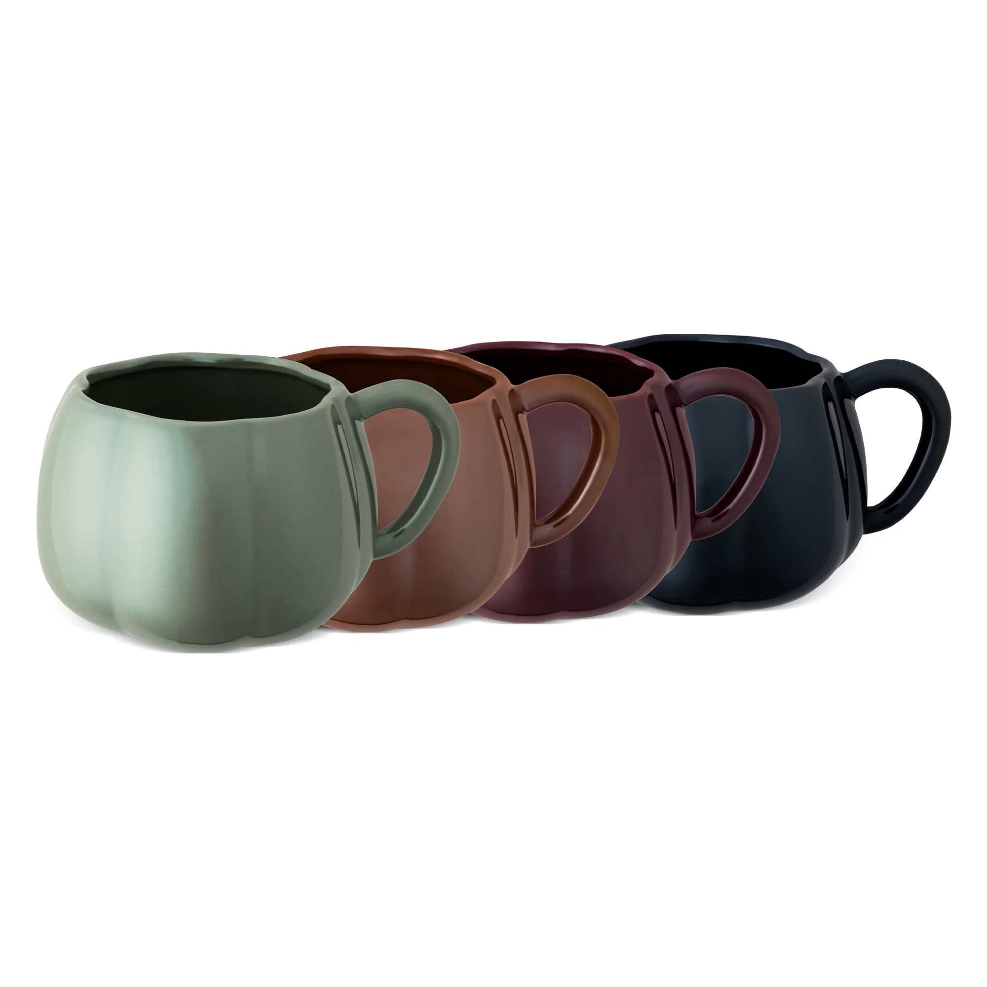 Thyme & Table 4-Pack 16oz Pumpkin Pearl Coffee Mugs | Walmart (US)