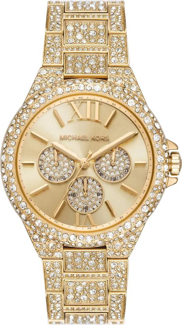 MICHAEL Michael Kors Camille Pavé Multifunction Bracelet Watch, 42mm | Nordstrom | Nordstrom