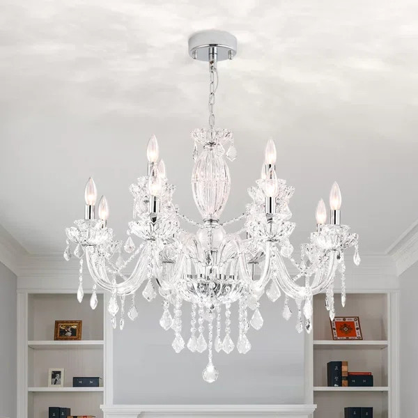 Petersburg 12 - Light Dimmable Classic / Traditional Chandelier with Crystal Accents | Wayfair North America