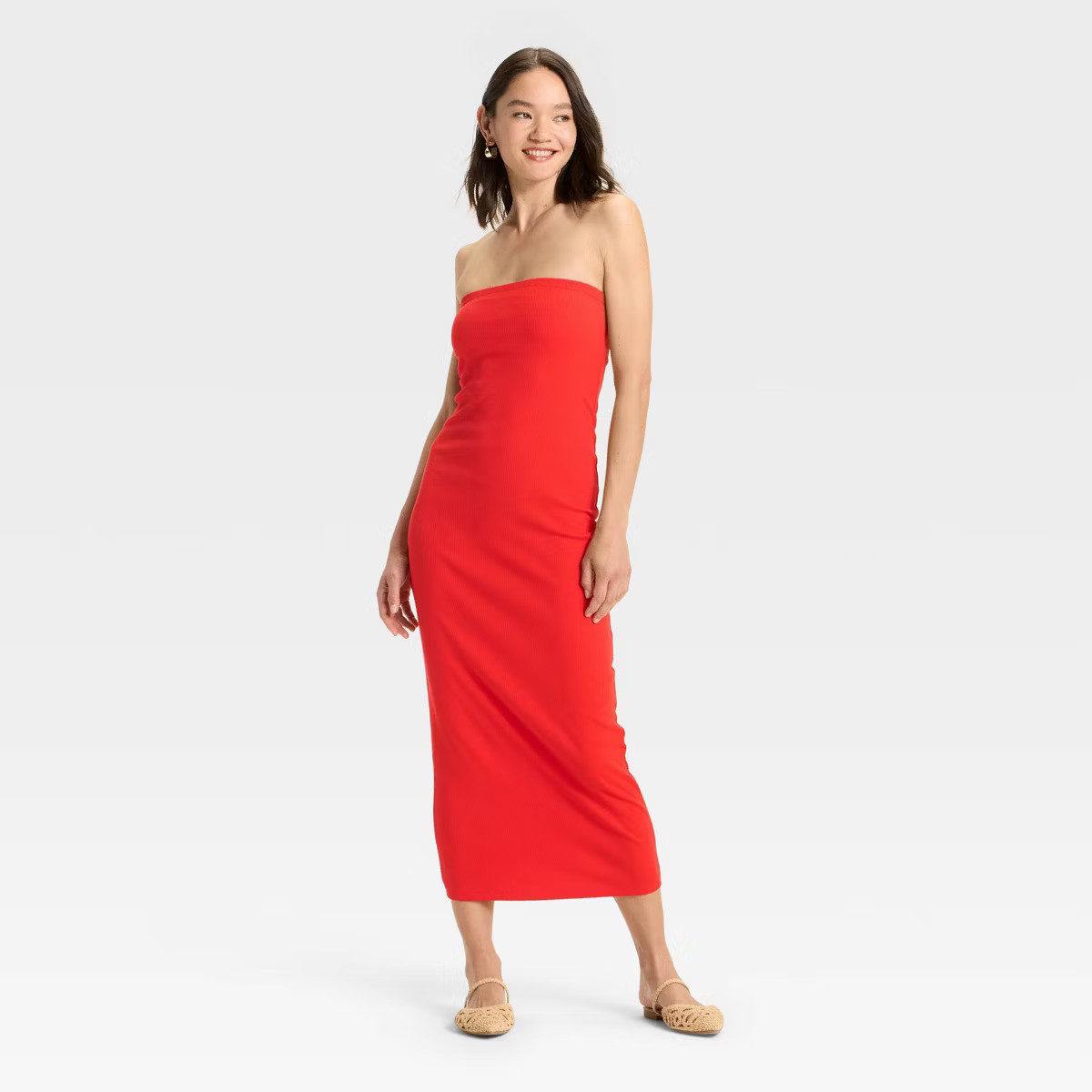 Women's Knit Tube Dress - A New Day™ Red S | Target