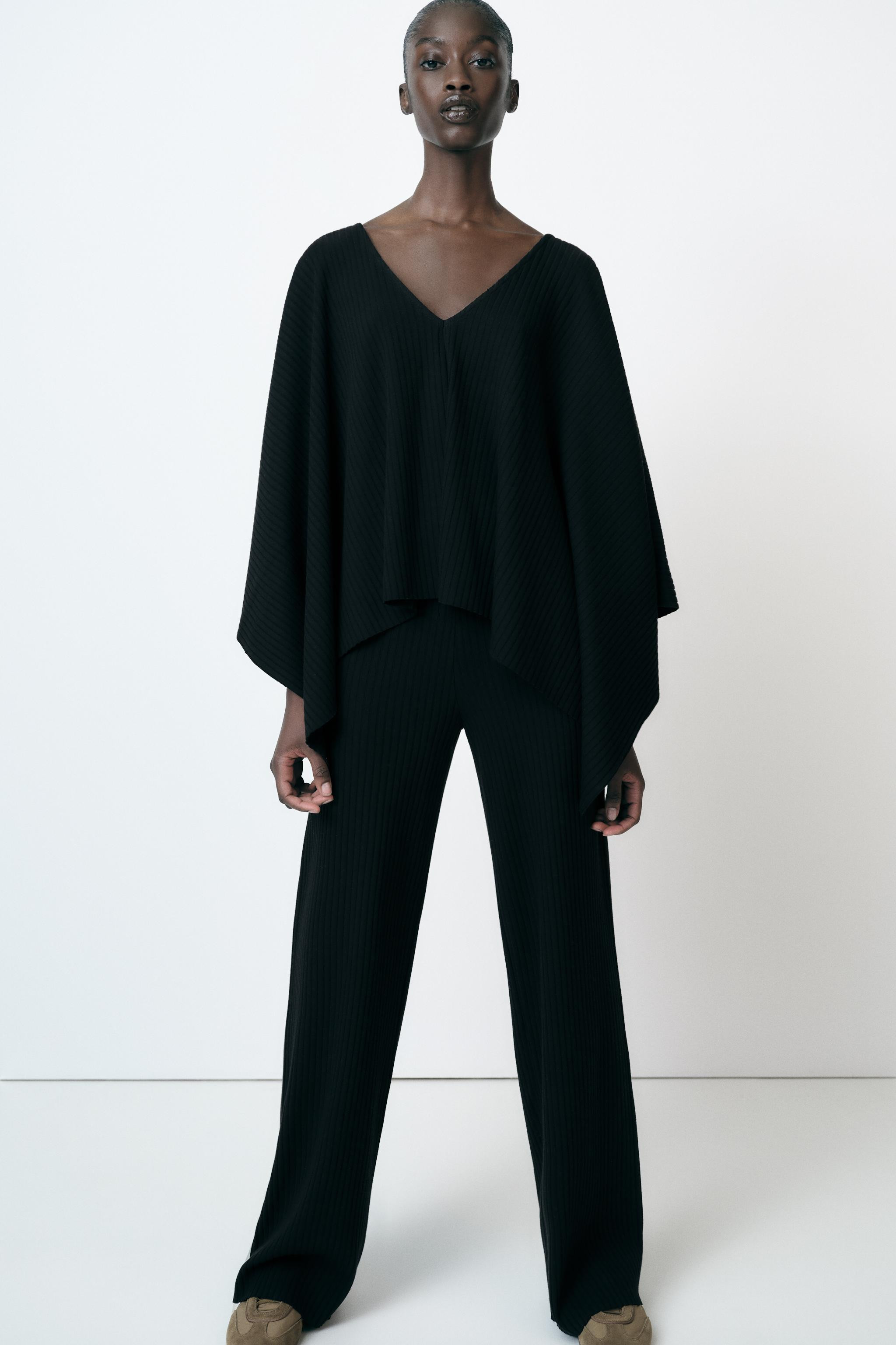 ASYMMETRIC RIBBED CAPE | Zara US
