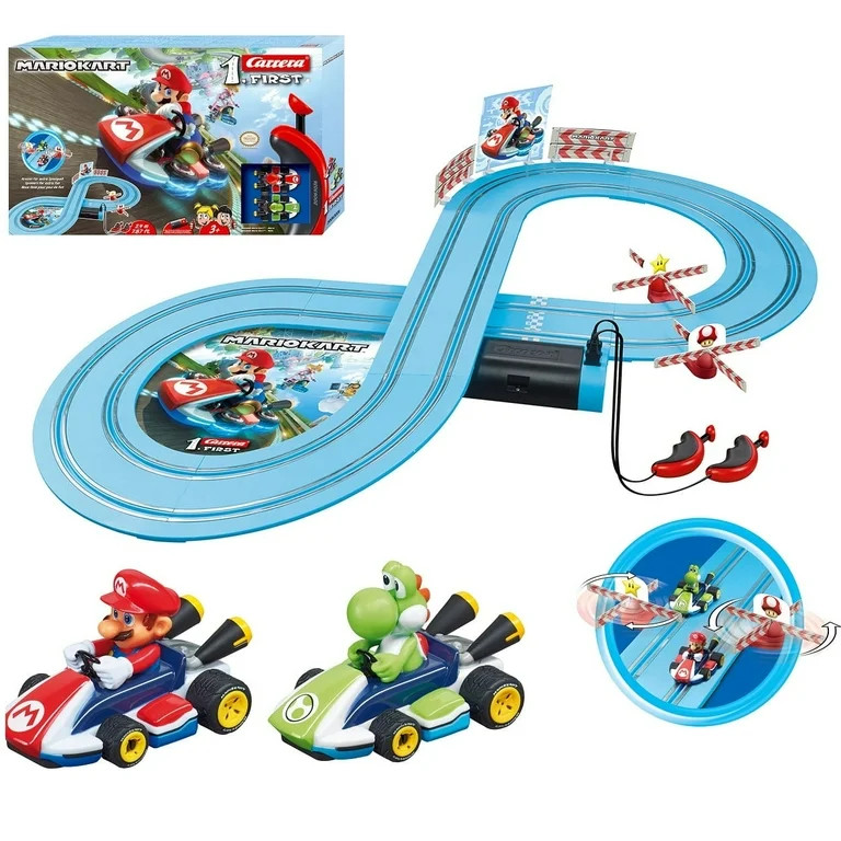 Carrera FIRST Mario Kart Beginner Battery Operated Slot Car Race Track Set featuring Mario versus... | Walmart (US)