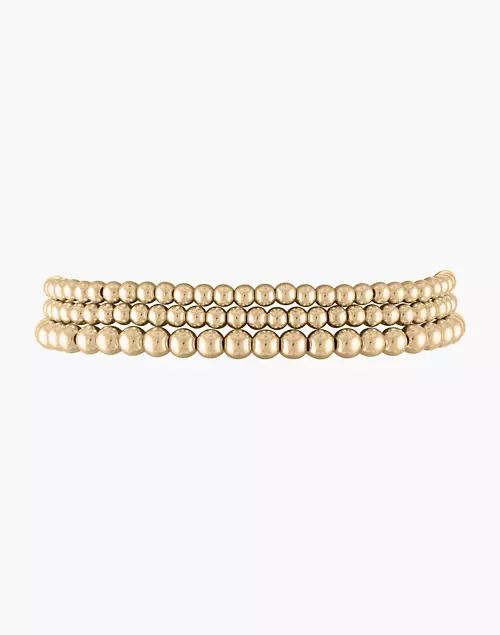 Alexa Leigh Three-Pack Gold Threesome Bracelet Set | Madewell