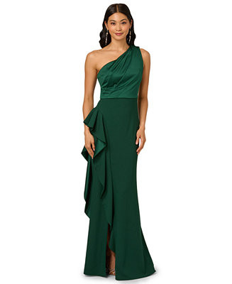 Adrianna Papell Women's One-Shoulder Draped Gown - Macy's | Macy's