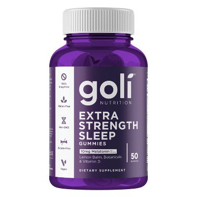 Goli Nutrition Extra Strength Dreamy Vegan Sleep Vitamin Gummies - 50ct: Certified Gluten-Free, Multivitamins, Mixed Berry | Target