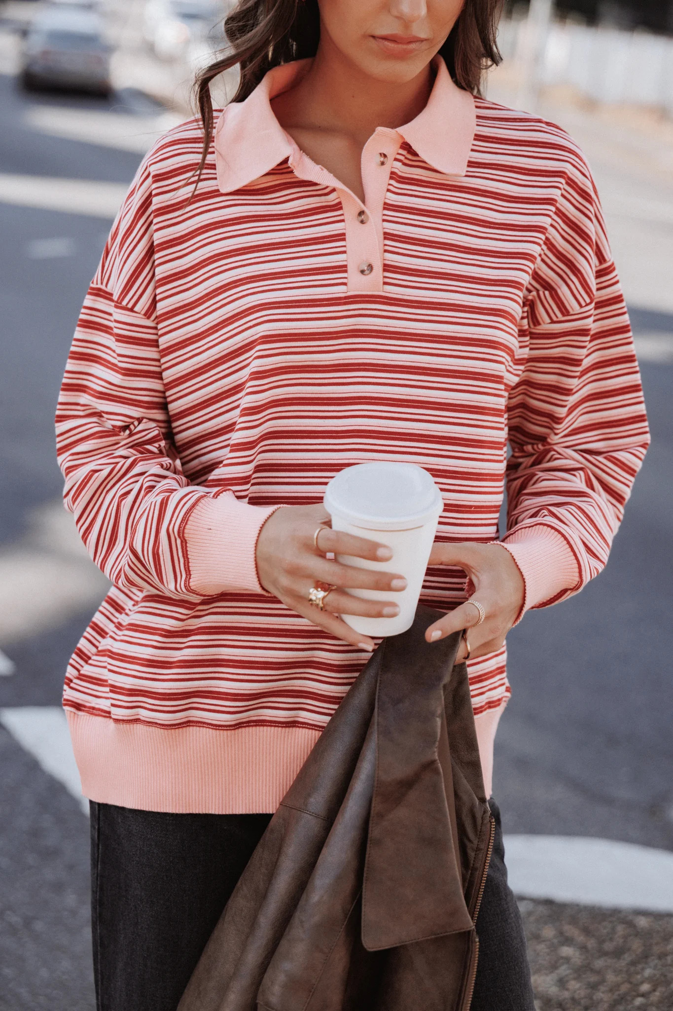 Beau Long Sleeve Jersey Top - Pink Stripe | Petal & Pup (US)