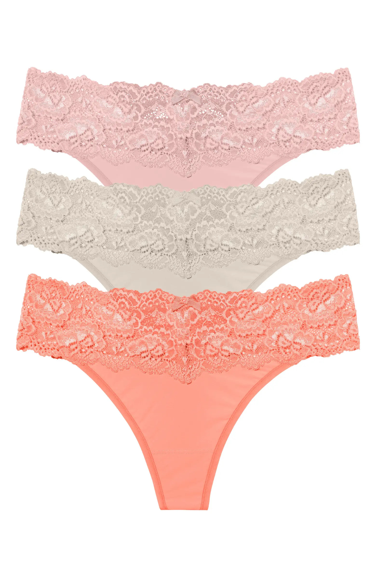 3-Pack Goddess Lace Thongs | Nordstrom