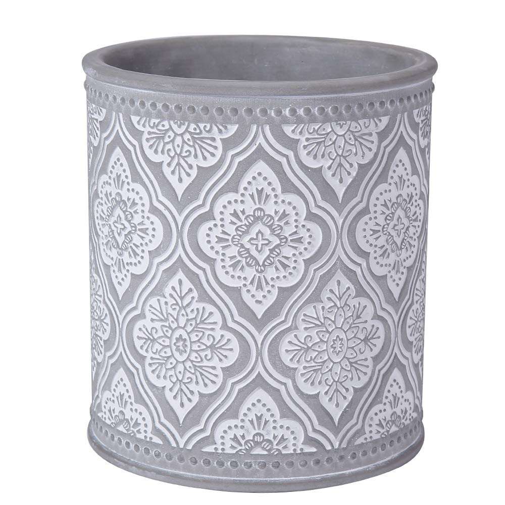 Kitchen Cooking Utensil Holders | Fine Embossed Cement Utensils Crock | Cement Utensil Container ... | Amazon (US)