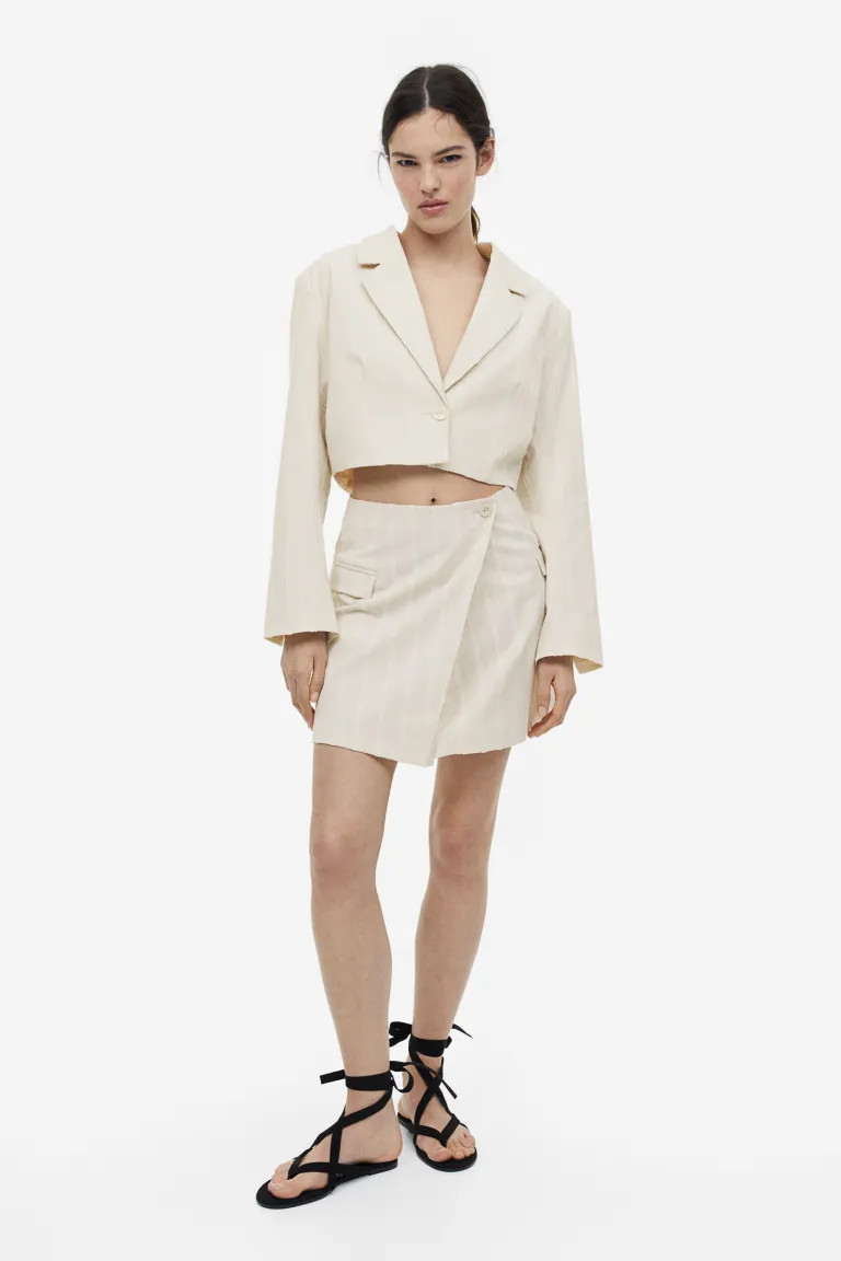 Textured-weave Crop Jacket | H&M (US + CA)