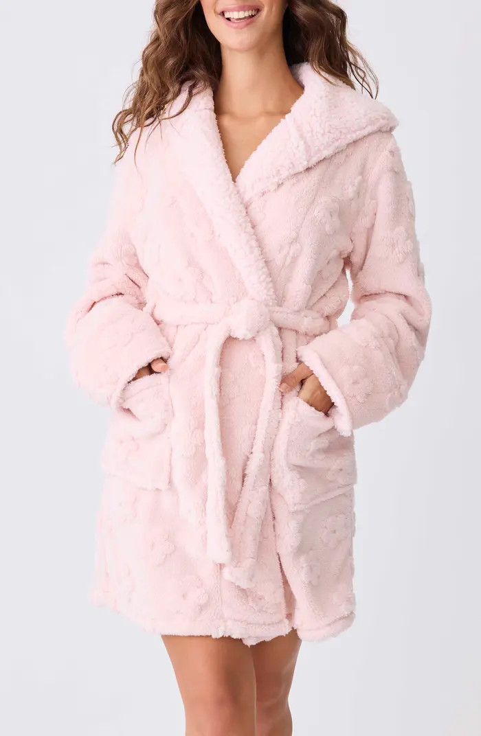 PJ Salvage Let's Get Cozy Fleece Hooded Robe | Nordstrom | Nordstrom