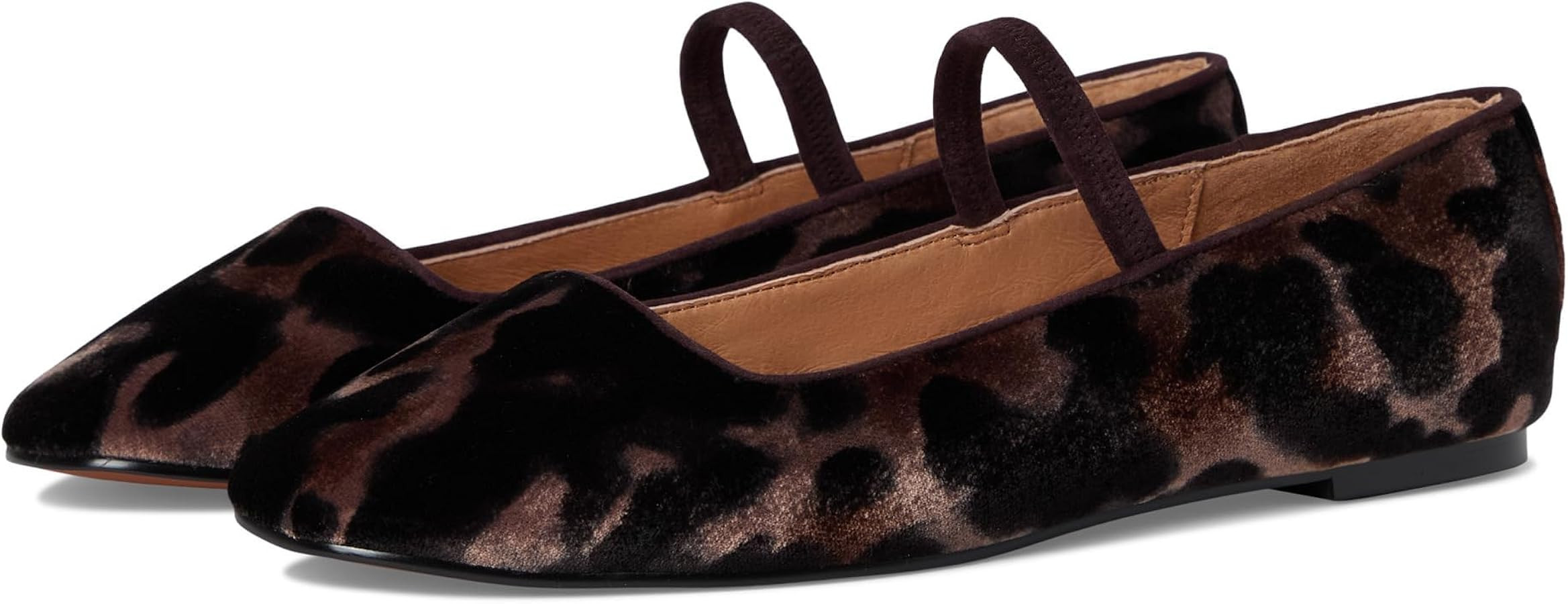 Madewell womens Greta Elastic Mary Jane - Leopard Velvet | Amazon (US)