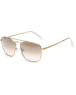JIM HALO Retro Square Aviator Sunglasses Premium Glass Lens Flat Metal Eyewear Men Women | Amazon (US)