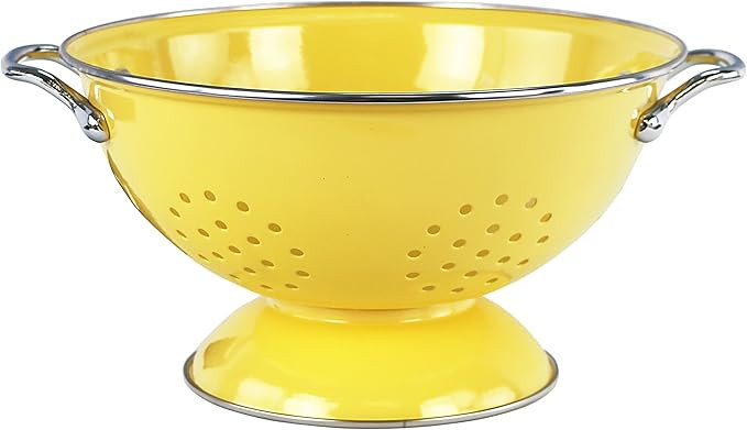 Calypso Basics by Reston Lloyd Powder Coated Enameled Colander, 3 Quart, Lemon | Amazon (US)