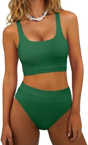 ANRABESS Bikini Sets for Women Summer 2026 High Waisted 2 Piece Bathing Suit Tummy Control Swimsu... | Amazon (US)