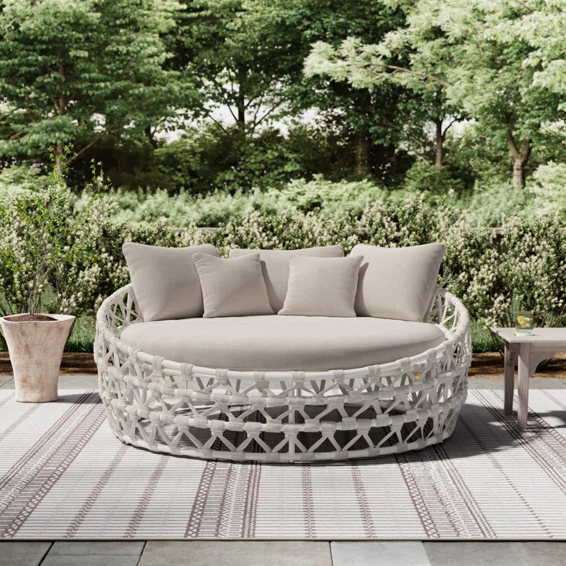 68'' Powder Coated Aluminum Outdoor Patio Daybed | Wayfair North America