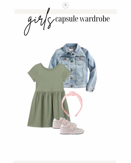 Casual dress outfit from the girls capsule wardrobe for spring!

Here are the rest of the suggested items from the spring capsule for toddlers, little kids and tweens: 

5x short sleeve shirts in a mix of print and solid.

4x long sleeve Tshirts in a mix of print and solid

2x casual dresses. If your girl is more of a dress gal I recommend 5 casual dresses and doing fewer long sleeve and short sleeve Tshirts.

Jackets // rain coat, denim jacket, pullover

Bottoms // 2 pairs of jeans (light and dark), 4-5 pairs of leggings to wear under dresses and by themselves with Tshirts, 5 pairs of shorts 

Dressy dress

Accessories // Socks for sneaker, socks for dress shoes, headband, sunglasses, and a cute bag

Shoes // dress shoes, casual shoes like crocs, natives or keens, and a pair of sneakers

Spring capsule wardrobe, kids capsule wardrobe, girls outfits, outfits for kids, outfits for girls, girls capsule wardrobe, spring outfits for kids 