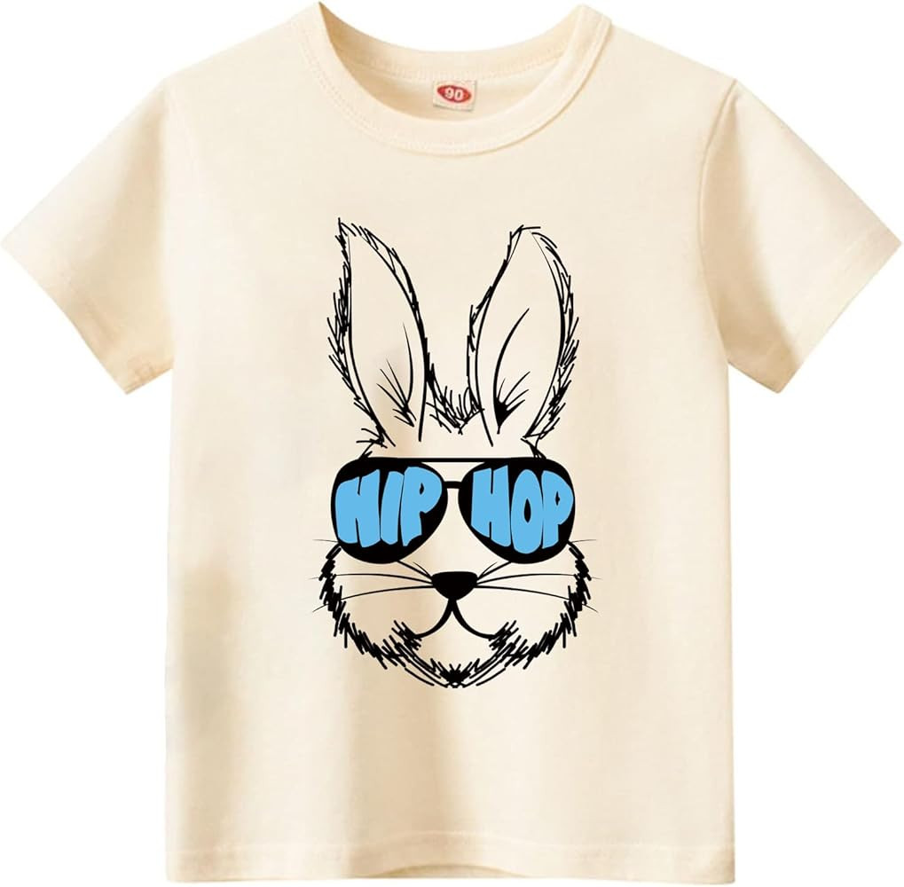 Easter Bunny Shirt for Toddler Boys Girls Kids Eggs-Track Tees Eggs Tractor T-Shirts 2-7T | Amazon (US)