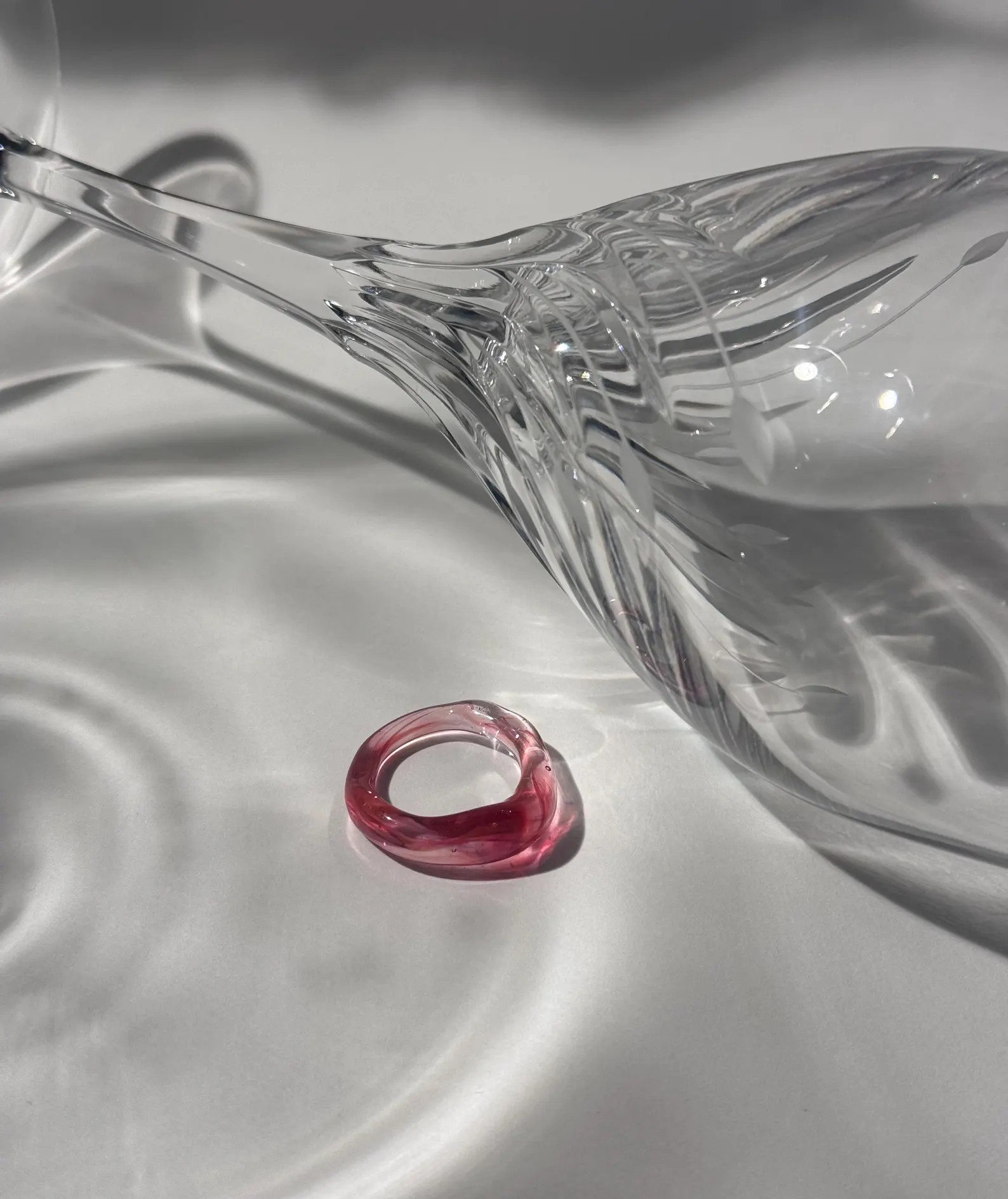 Rote Rosen Swirl Glas Ring: Handgemachter Borosilikat Schmuck - Etsy.de | Etsy (US)