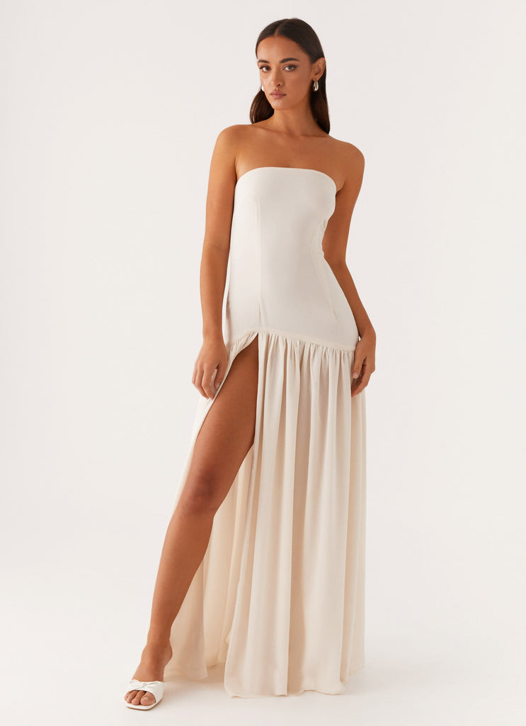 Eden Strapless Maxi Dress - Ivory | Peppermayo (Global)