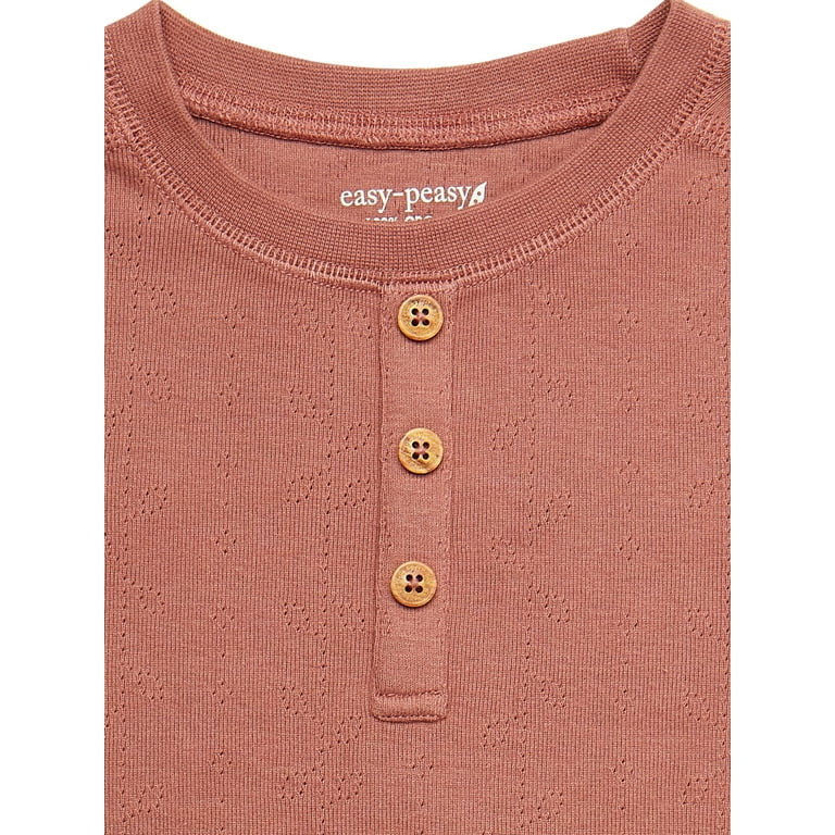 easy-peasy Toddler Unisex Organic Short Sleeve Top and Shorts Pajama Set, 2-Piece, Sizes 12M-5T | Walmart (US)