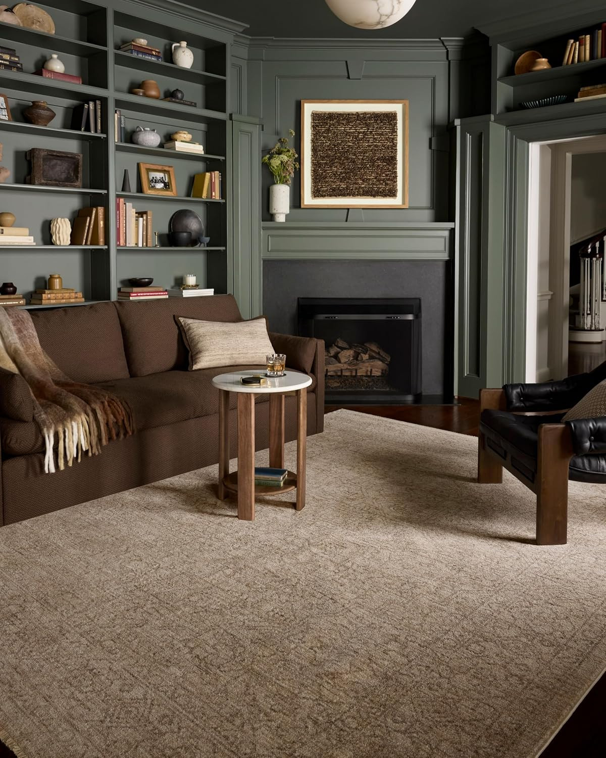 Loloi Newman Taupe/Bone 3'-11" x 5'-7" Area Rug | NEW-01 Approx. 4x6 Beige Living room Dining room Bedroom, Vintage Inspired, Distressed, Versatile, Tonal, Area Rug | Amazon (US)