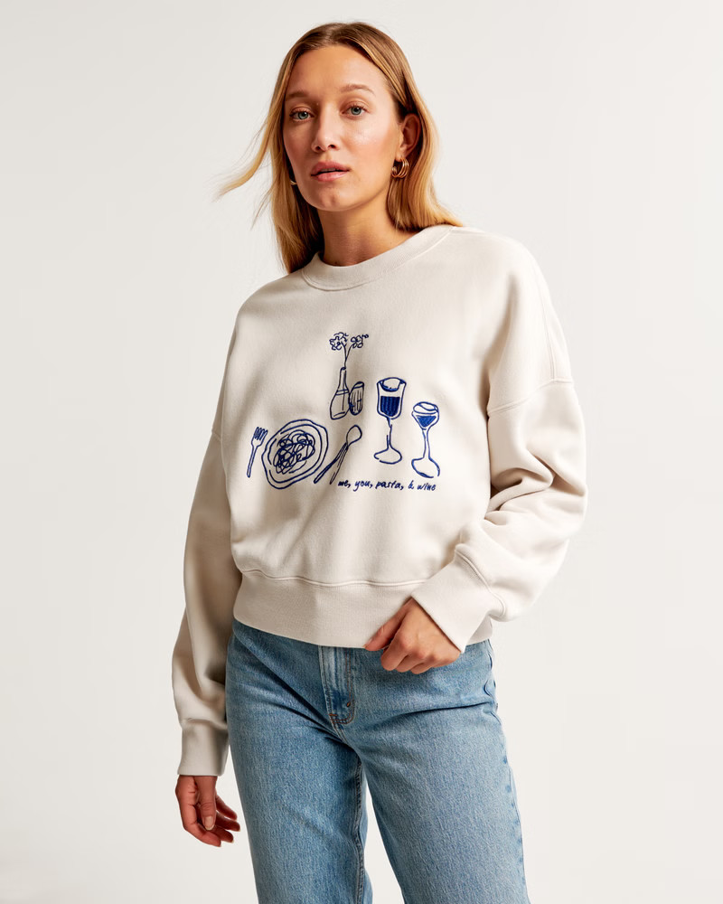 Pasta Graphic Sunday Crew | Abercrombie & Fitch (US)
