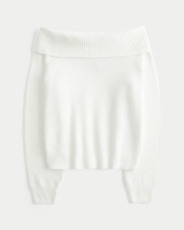 Hollister Comfy Cloud Foldover Off-the-Shoulder Sweater | Hollister (US)