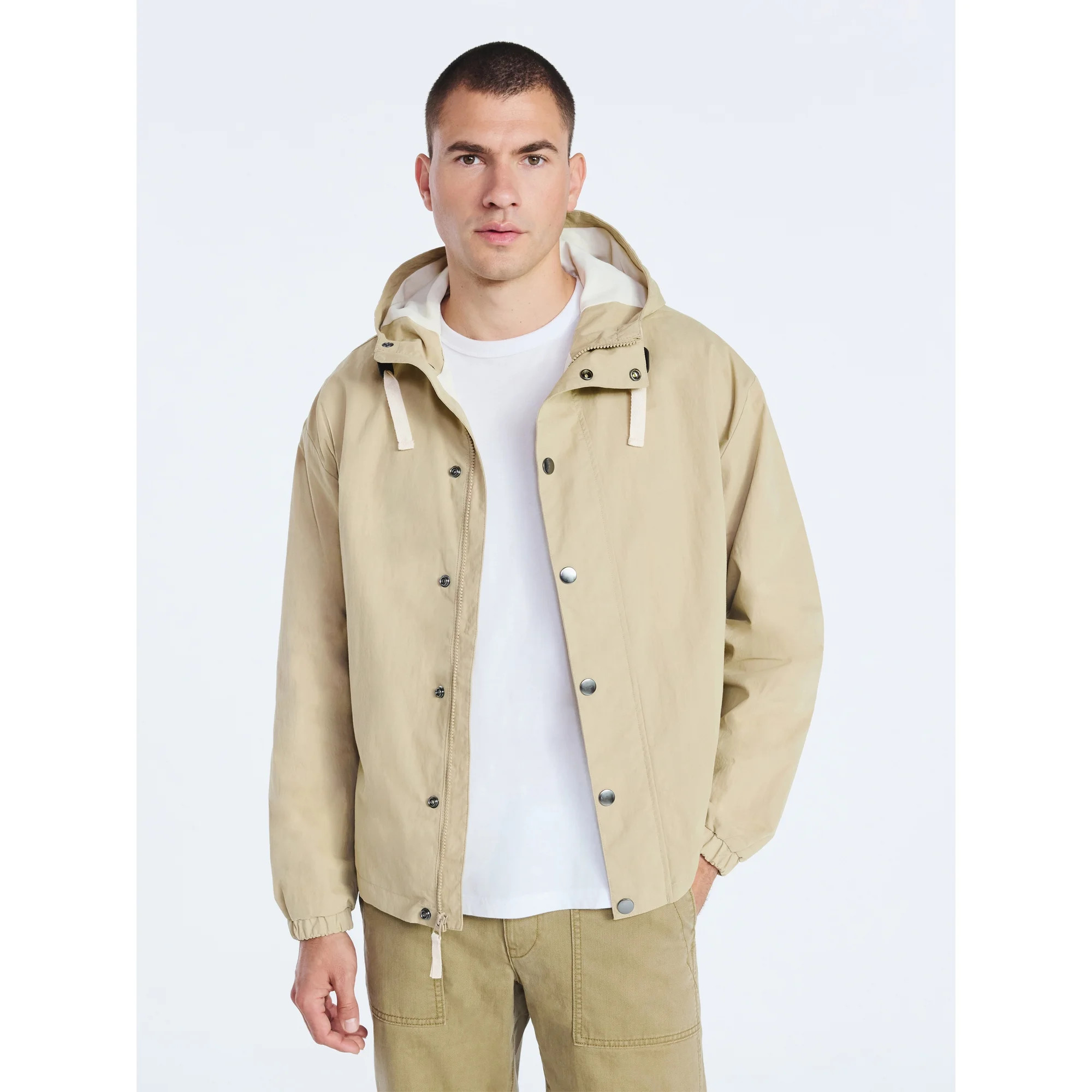 Free Assembly Men's Utility Jacket with Hood, Sizes S-3XL | Walmart (US)