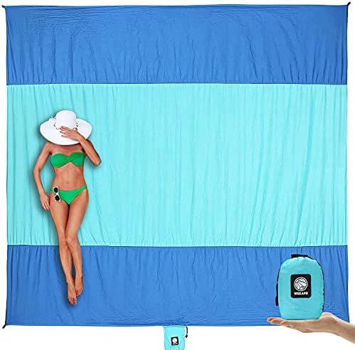 Wekapo Beach Blanket Sandproof, Extra Large Beach Mat, Big & Compact Sand Free Mat Quick Drying, Lig | Amazon (US)