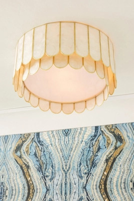 Madelyn Capiz Faceted Flush Mount | Anthropologie (US)