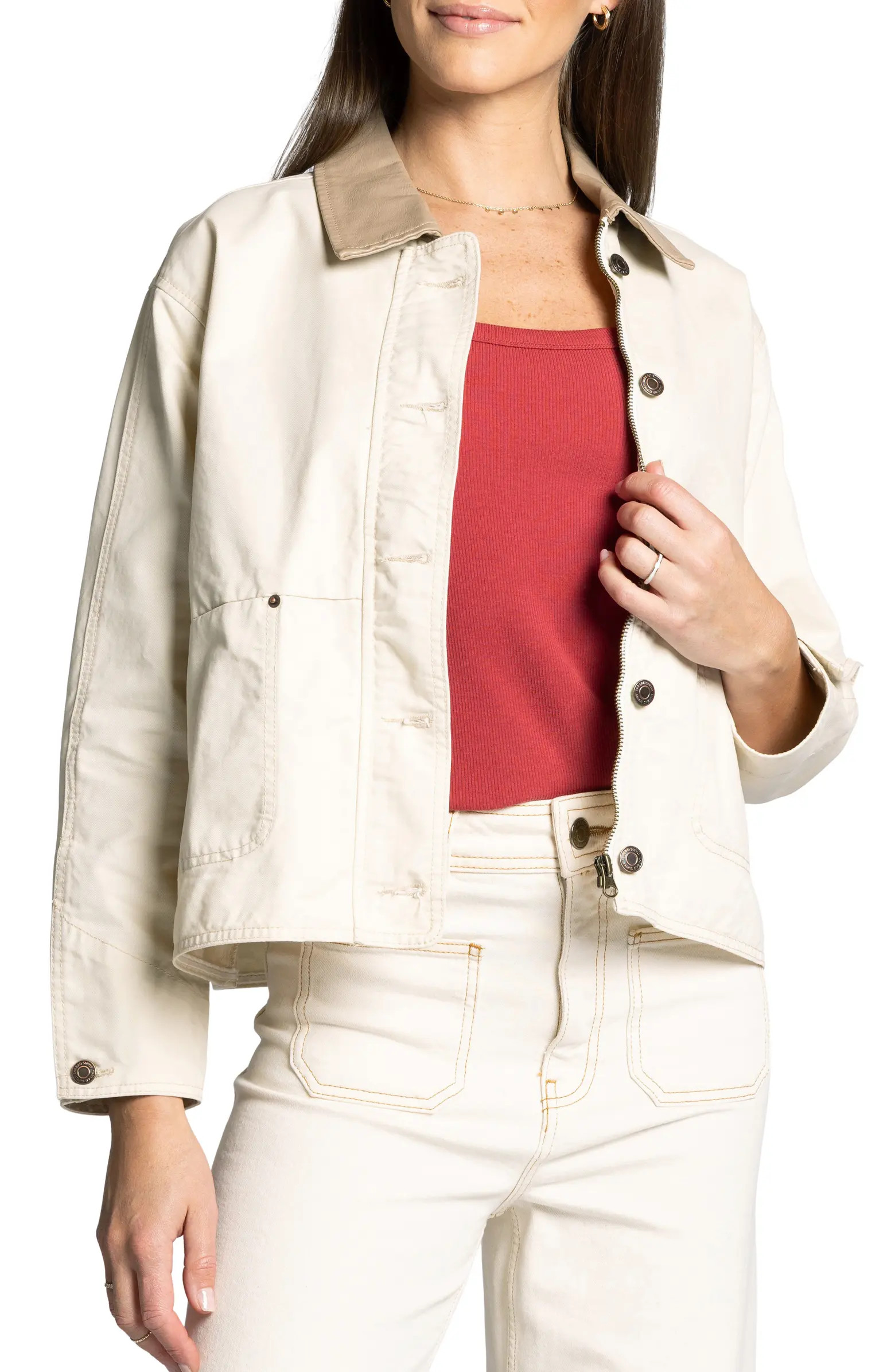 Thread & Supply Zola Cotton Crop Barn Jacket | Nordstrom | Nordstrom
