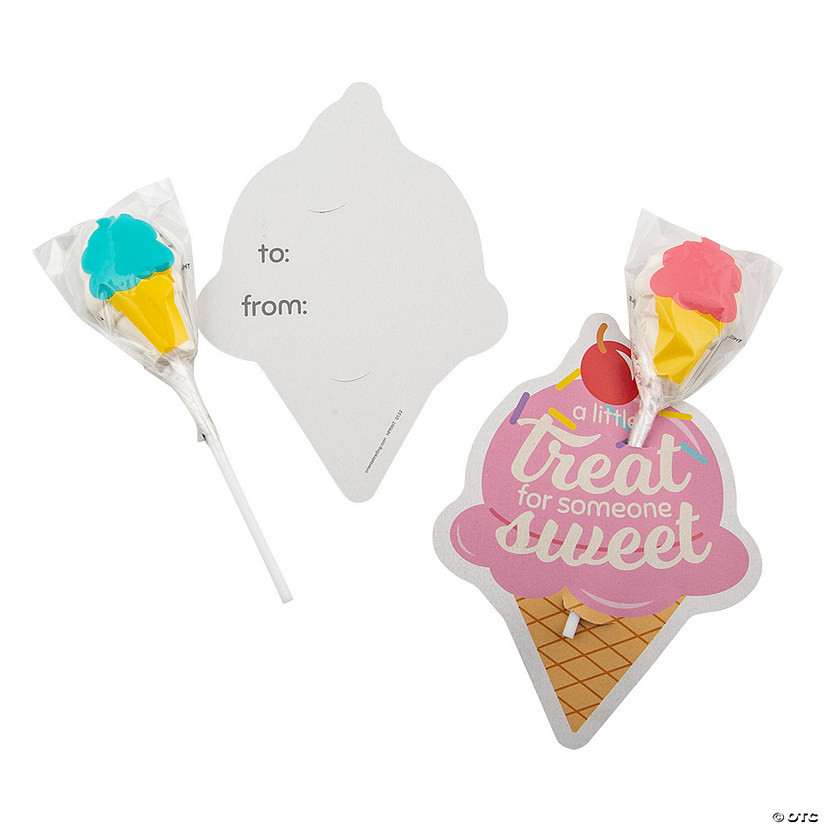 Ice Cream Lollipops with Card for 12 | Oriental Trading Company