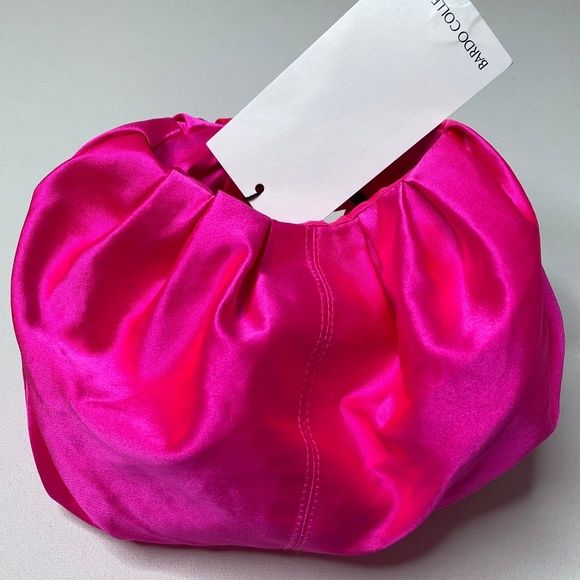 NWT Bardo Collective Fuchsia Pink Knot Handle Via Bag 100% Silk Purse | Poshmark