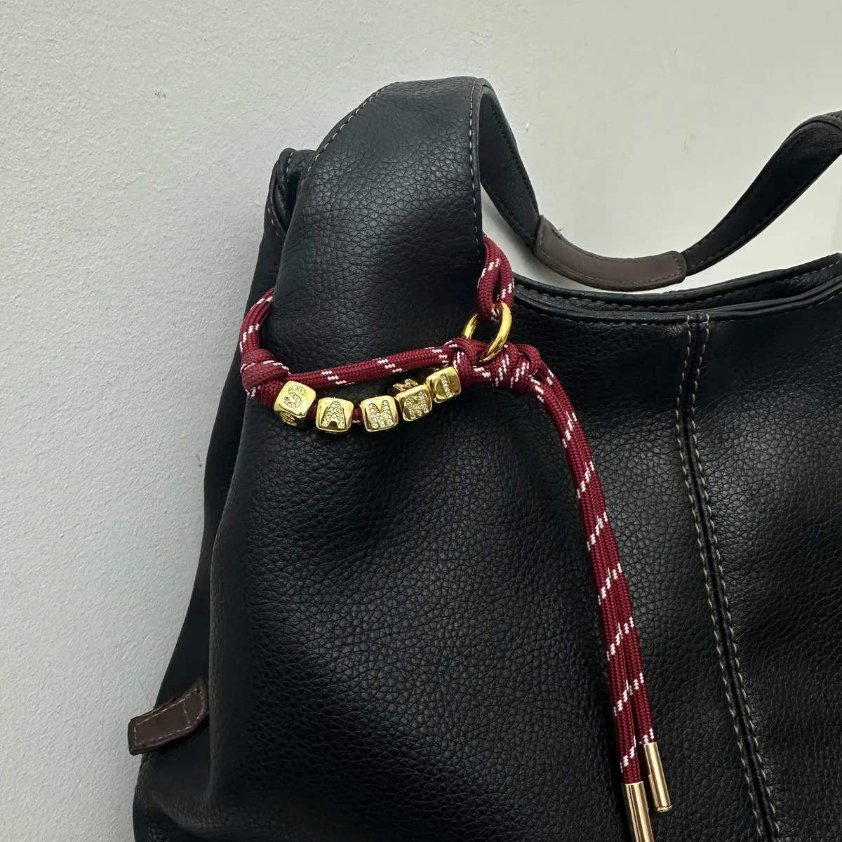 Custom Name Chain Rope Bag Charm Personalized Paracord Bag Accessory Gift for Women Handmade Purs... | Etsy (US)